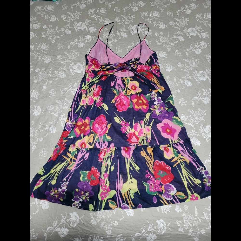 🎉HP🎉 American Eagle dress 14. Spaghetti strap light spring colorful floral. - Picture 2 of 8